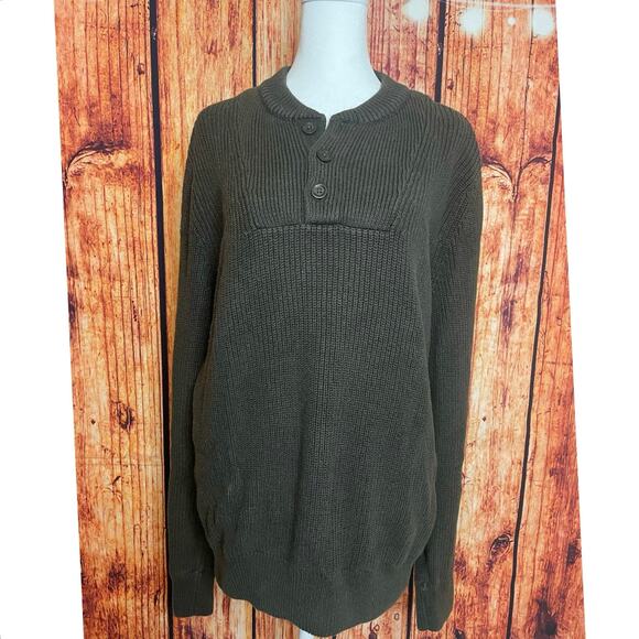SALE!! Eddie Bauer ribbed cotton pullover sweater size large men's - Picture 1 of 8